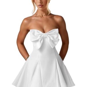 Sweet bow tube top skirt